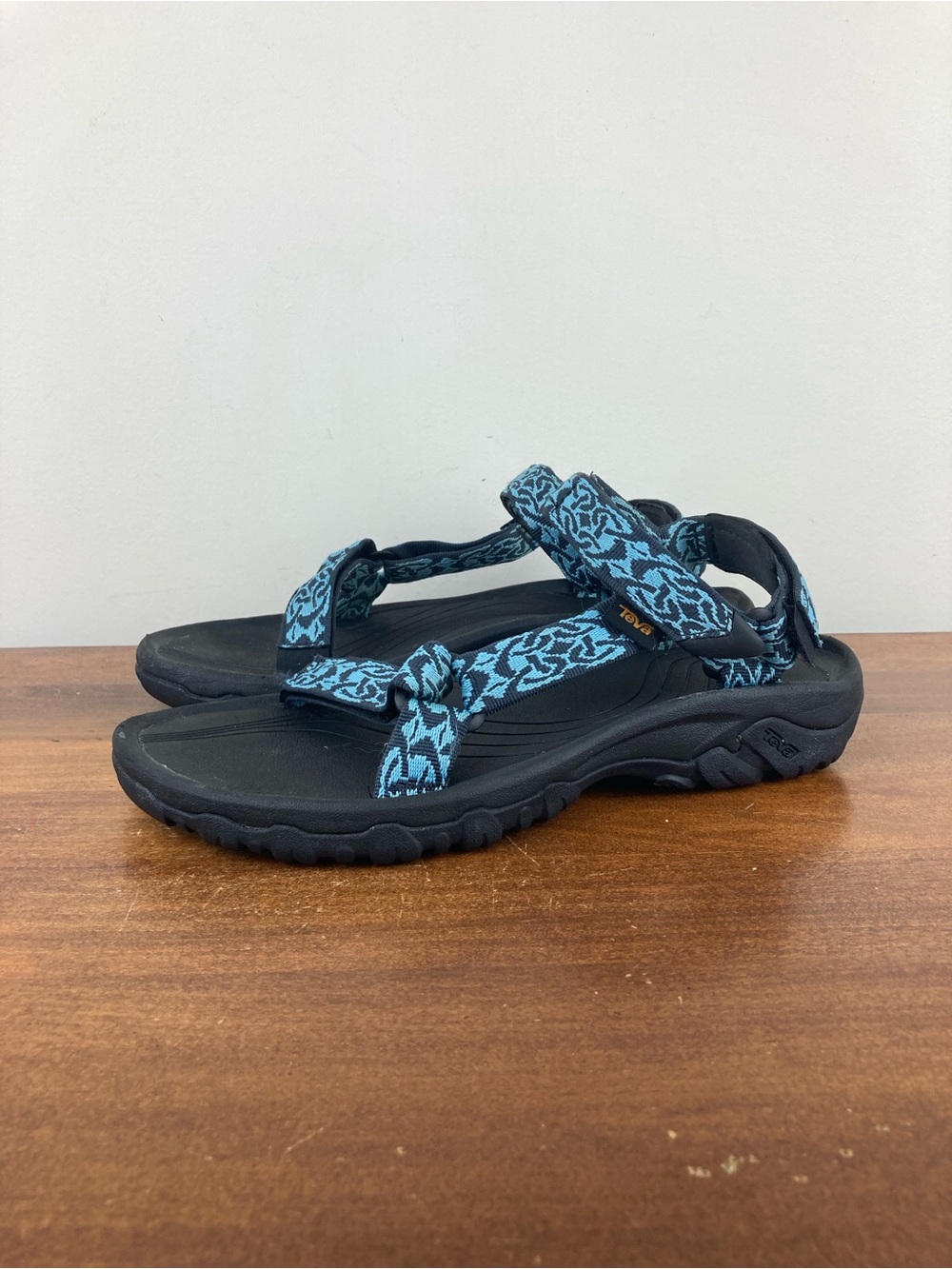 Teva Terra Fi 5 Universal Sandals Black Blue Geometric Hiking 1093378 Women 10